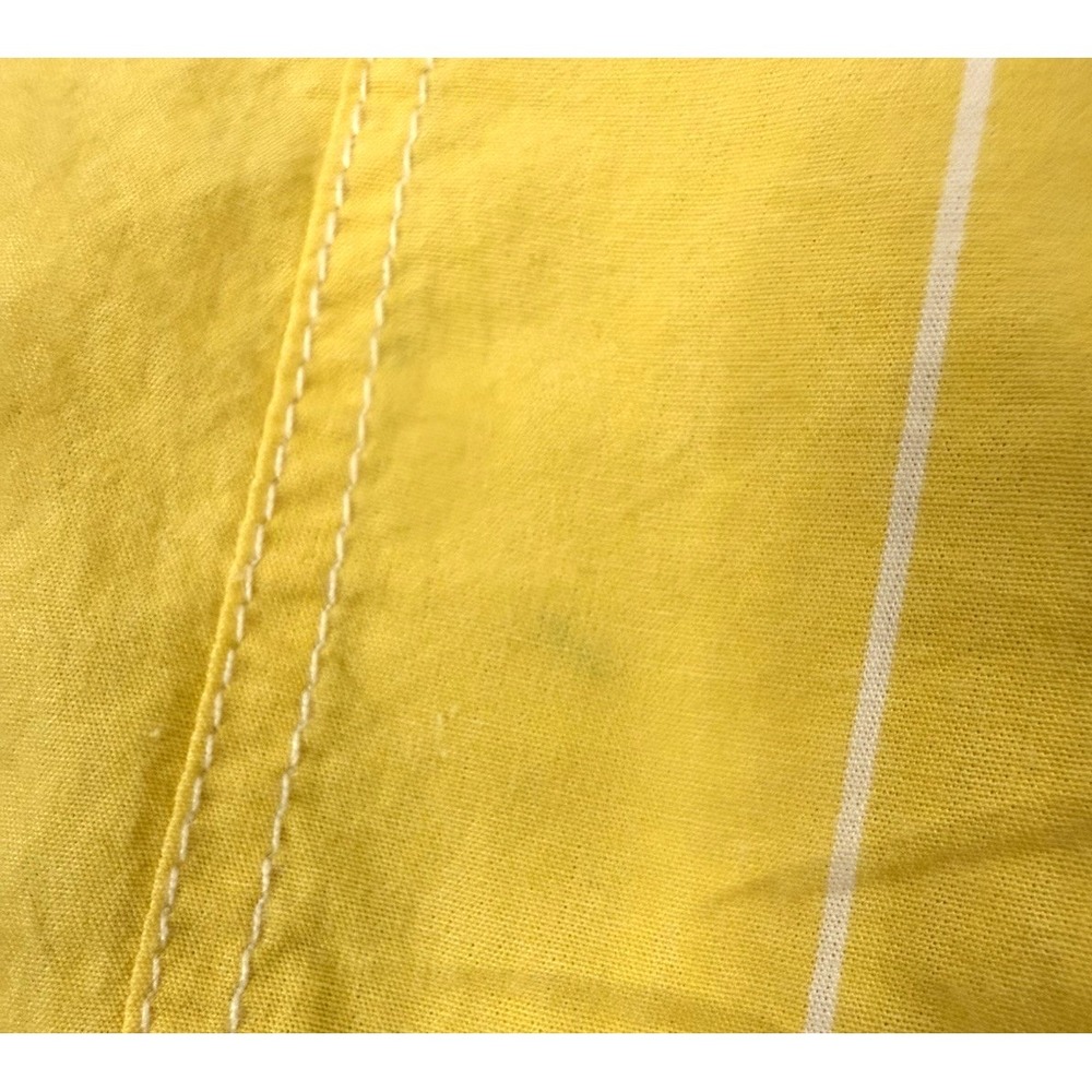 We The Free Urban Outfitters Yellow Striped Button Down Shirt Oversize Womens M - Picture 12 of 12